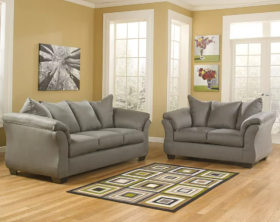   Ashley Darcy Sofa and Loveseat in C... 
