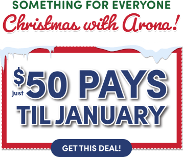 Something for everyone Christmas with Arona! $50 pays til January