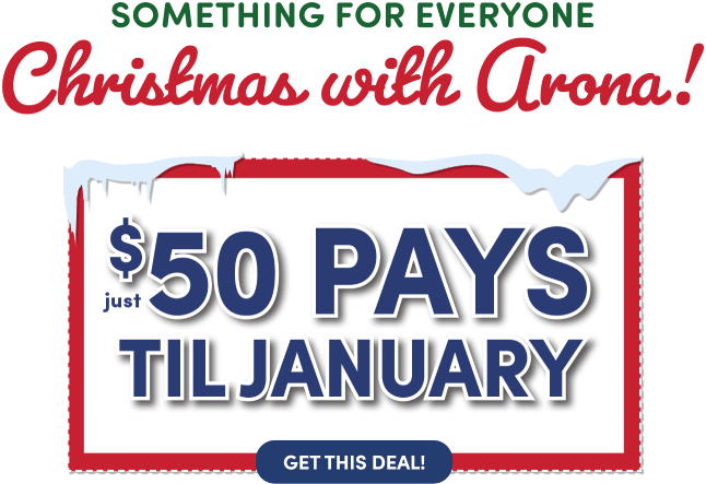 Something for everyone Christmas with Arona! $50 pays til January