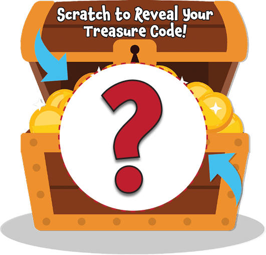 Scratch to Reveal Your Treasure Code!
